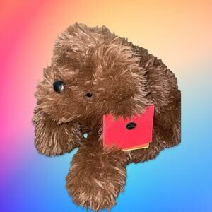 FAO Schwarz Adopt-A-Pet Brown Labradoodle Puppy Dog Plush Stuffed Animal NEW